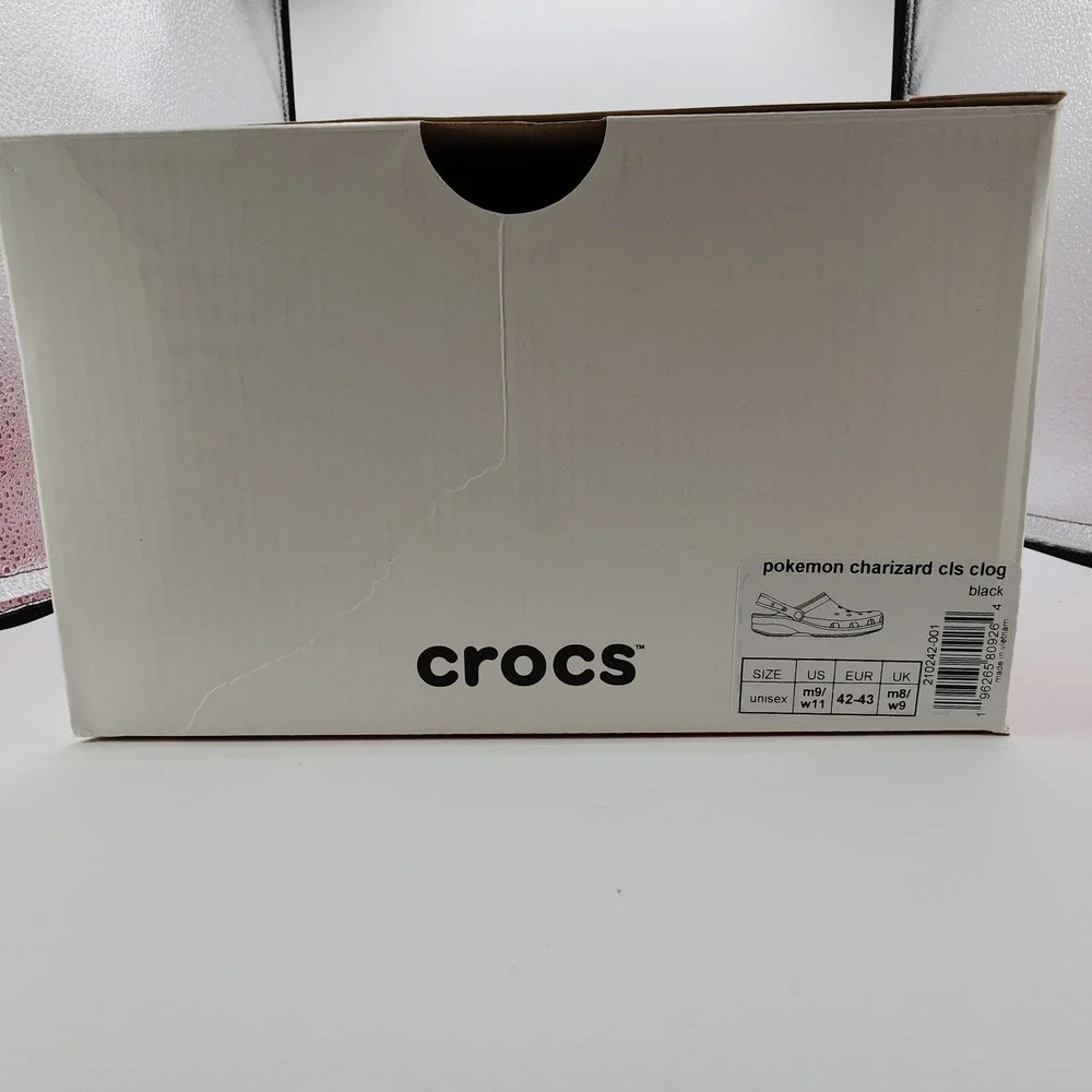 Crocs Pokemon Charizard Classic Clogs Mens 9 Womens 11 Orange‎ Black NEW in Box
